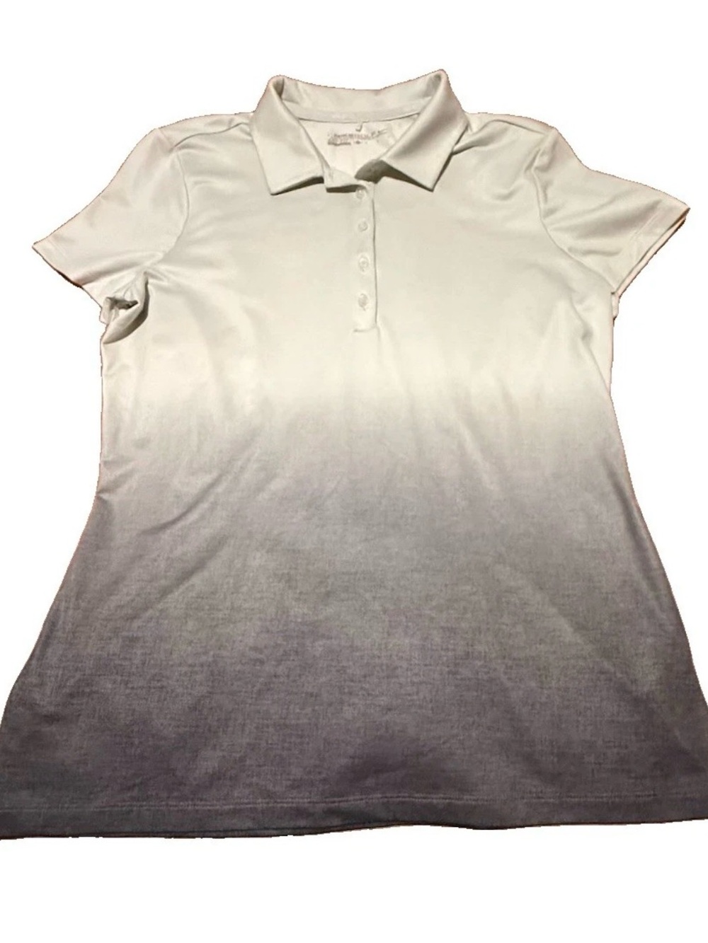Nike Golf Tour Performance Dri-FIT Ombre Polo Shirt Gray White Women Medium
